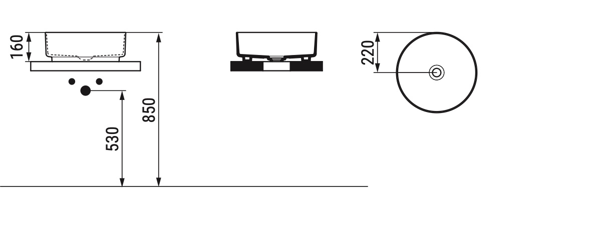 Ceramica Dolomite - disegno tecnico - D3105