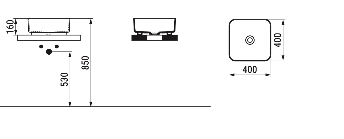 Ceramica Dolomite - disegno tecnico - D3117