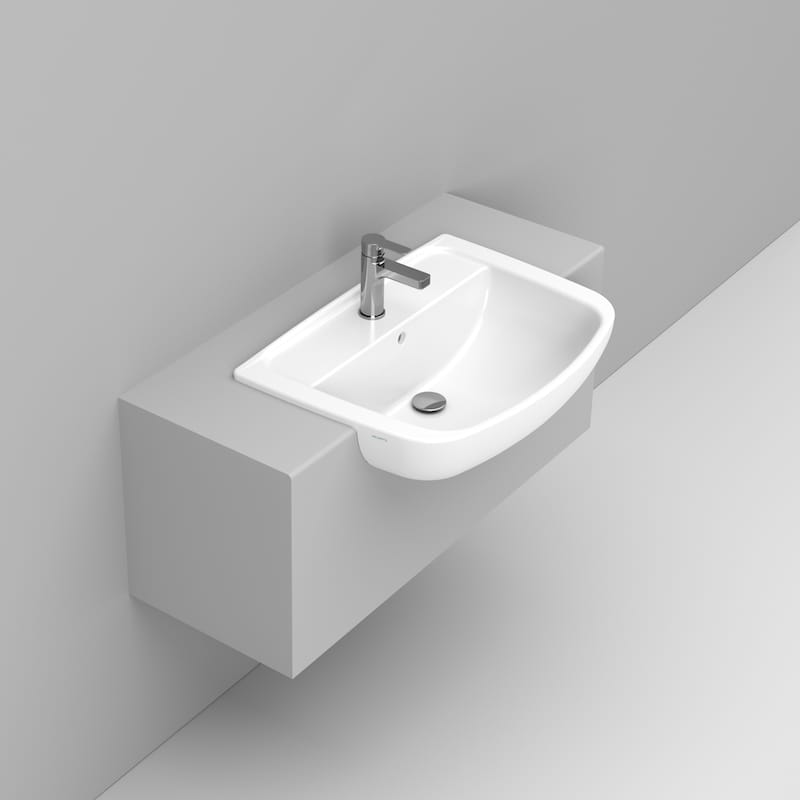 Ceramica Dolomite Lavabo semincasso 65,5×47,5 – Euro - Bianco